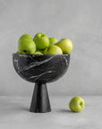 Black Marble Pedestal Bowl