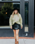 Mohair Relaxed Fit Pullover in Muddy Green by Maiami