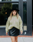 Mohair Relaxed Fit Pullover in Muddy Green by Maiami