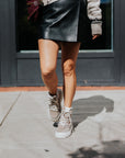 Rose Leather Mini Skort. by Ramy Brook