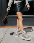 Rose Leather Mini Skort. by Ramy Brook
