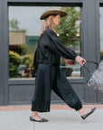 Zip Cape Shirt in Black by Moyoru