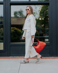 Crop Zip Jacket in Ecru by Smythe