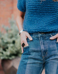 Cashmere T-shirt in China Blue by Maiami