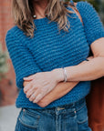 Cashmere T-shirt in China Blue by Maiami
