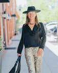 Celine Silk Shirt in Black by A Shirt Thing