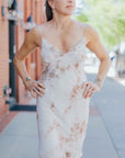 Paneled Slip Dress in Rose Cloud by Michelle Jonas