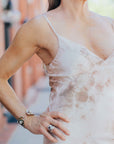 Paneled Slip Dress in Rose Cloud by Michelle Jonas