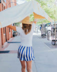 Silk Short in Blue Stripe by Catherine Gee