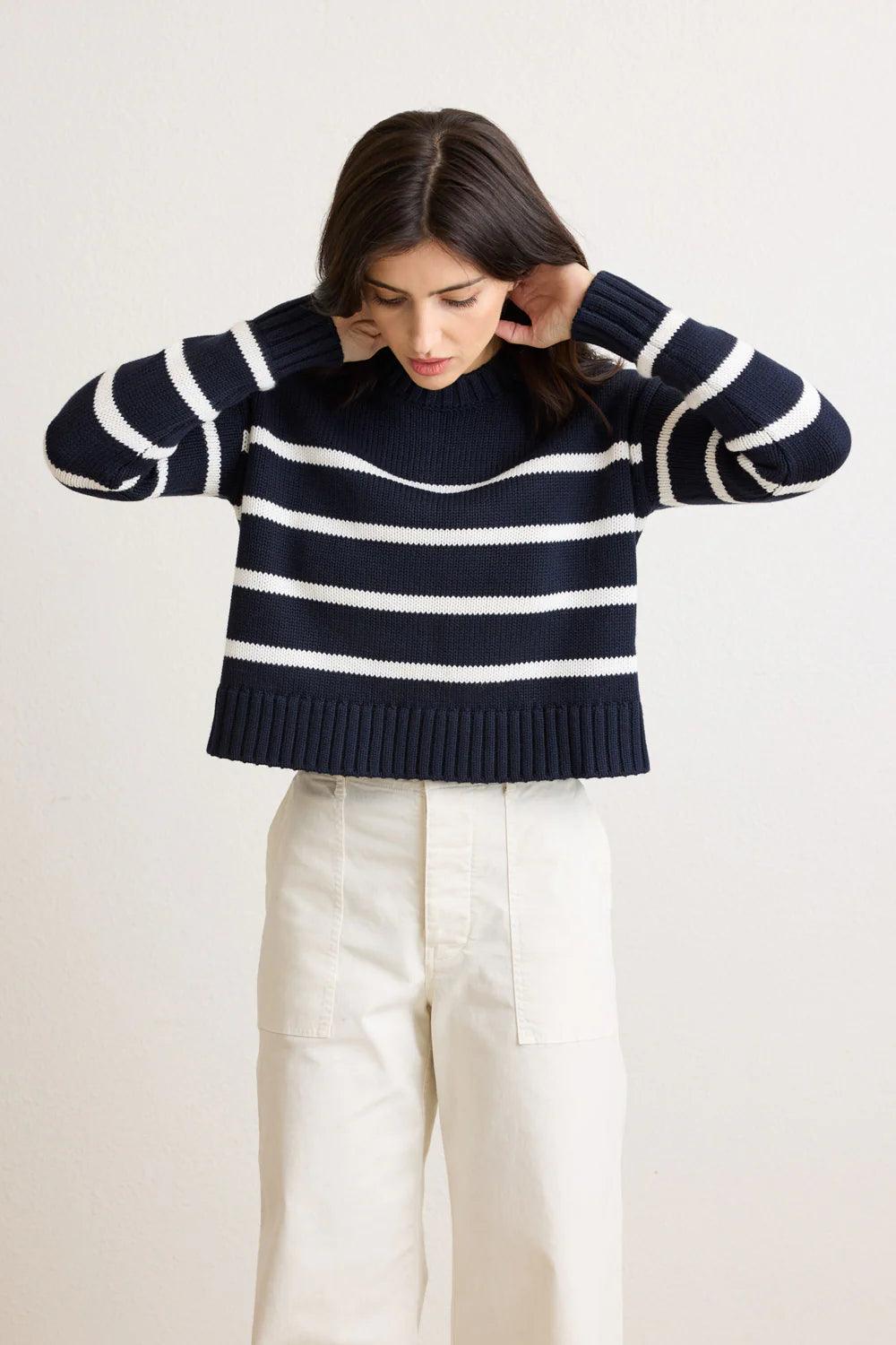 Celeste Crewneck in Navy by Not Monday