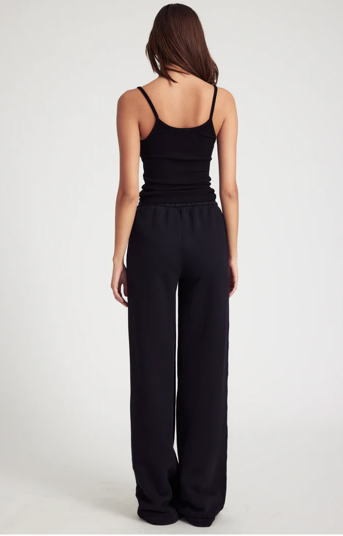 Rib V-Neck Tank in Black by SPRWMN