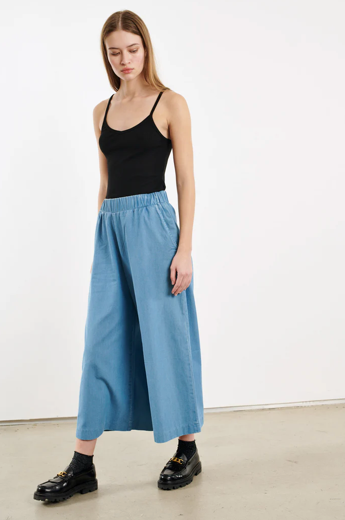 Rib V-Neck Tank in Black by SPRWMN