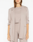 Ponte Knit Oversized Blazer in Clay by Ripley Rader
