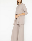 Ponte Knit Oversized Blazer in Clay by Ripley Rader