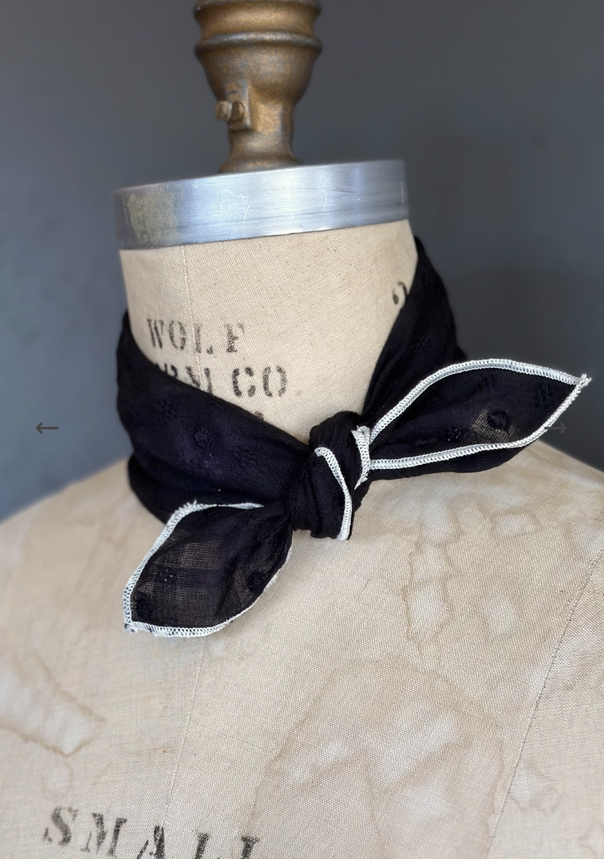 Dobby Dots Bandana in Black by At Home With Ray