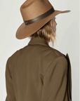 Zoe Straw Fedora in Brown by Janessa Leone