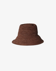 Felix Raffia Straw Bucket Hat in Dark Earth by Janessa Leone