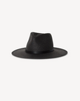 Sherman Straw Fedora in Black by Janessa Leone