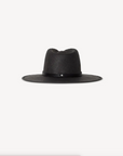 Sherman Straw Fedora in Black by Janessa Leone