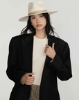 Jude Straw Fedora in Bleach by Janessa Leone