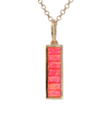 Neon Pink Opal Necklace by Leela Grace Jewelry
