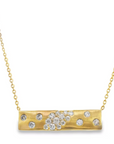 Scattered Diamond Bar Necklace by Leela Grace Jewelry