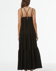 Patio Poplin Dress in Black by YFB