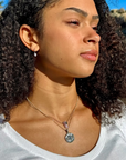 Diamond Evil Eye Necklace by Leela Grace