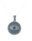Diamond Evil Eye Necklace by Leela Grace