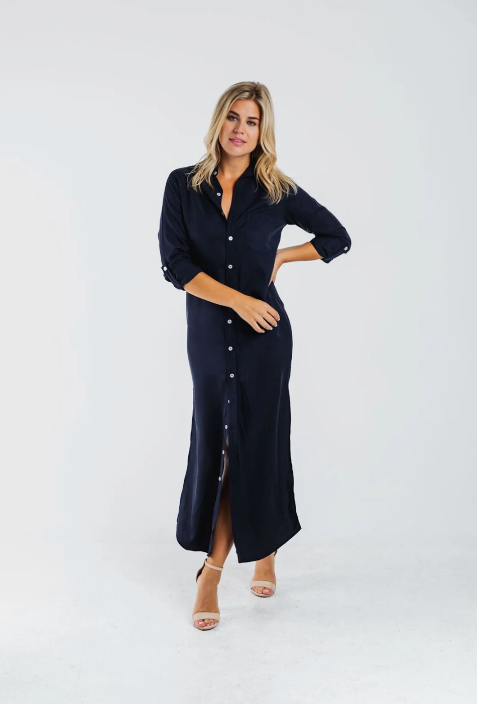 Tencel Maxi in Navy by Emily Phillips