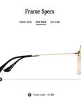 Hooper Sunglasses in Polished Gold by Caddis