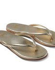 Sunbeam Leather Flip Flop in Platinum by Beek