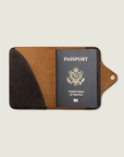 Leather Snap Passport Travel Wallet