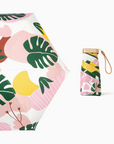 “Peinture” Floral Monstera Pocket Mini Umbrella