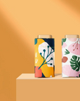 “Peinture” Floral Monstera Pocket Mini Umbrella