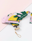 “Peinture” Floral Monstera Pocket Mini Umbrella