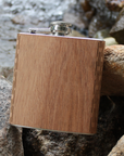 6 oz. Wooden Hip Flask