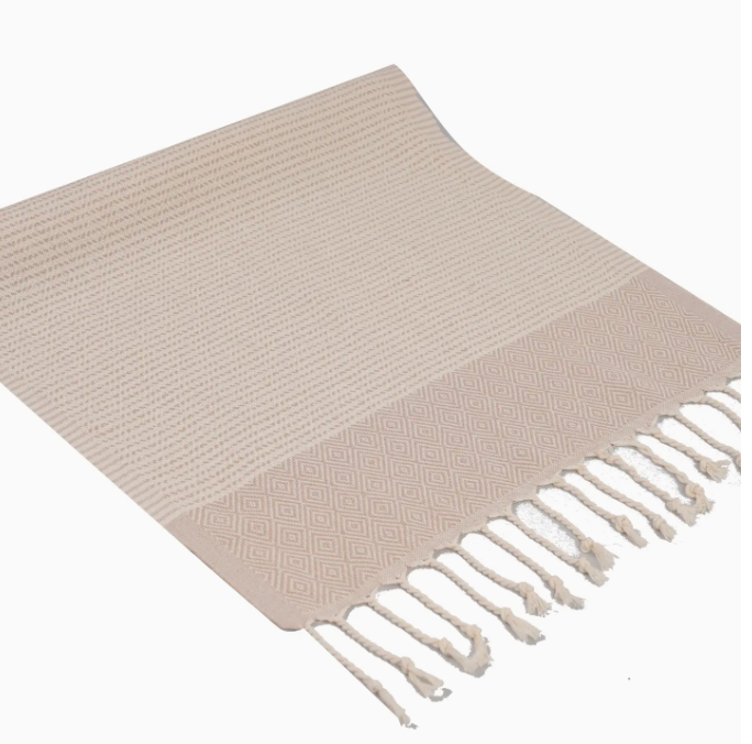 Cotton Kitchen Towel in Lines & Diamond