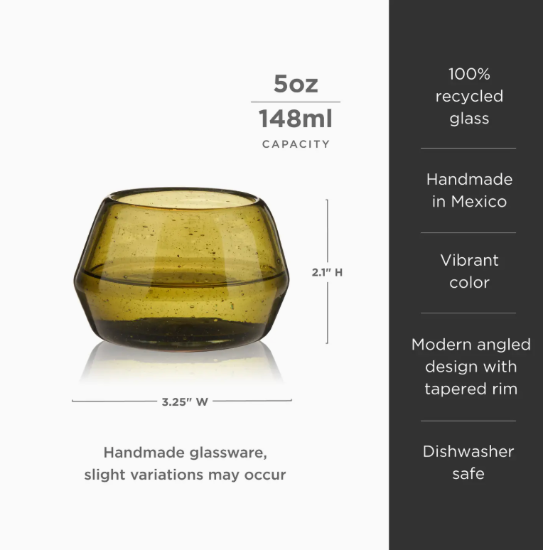 Tequila Copita – Handmade Recycled Glass
