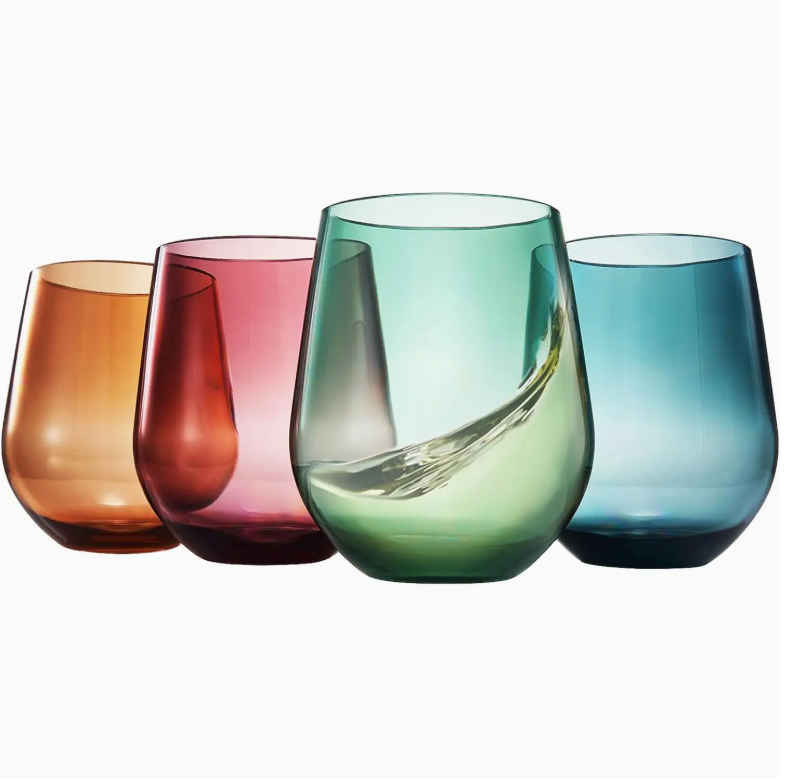 Shatterproof Tritan Stemless Wine Glasses