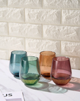 Shatterproof Tritan Stemless Wine Glasses - Set of 4