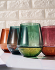 Shatterproof Tritan Stemless Wine Glasses - Set of 4