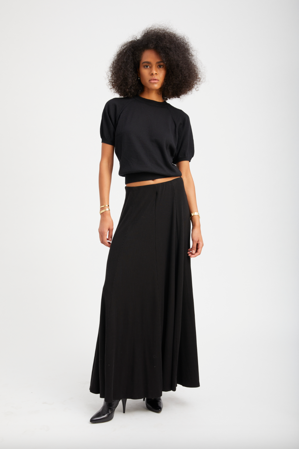Brigitte Maxi Skirt in Black by SPRWMN