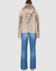 Toska Reversible Shearling Jacket in Taupe Brisa Suede by HISO