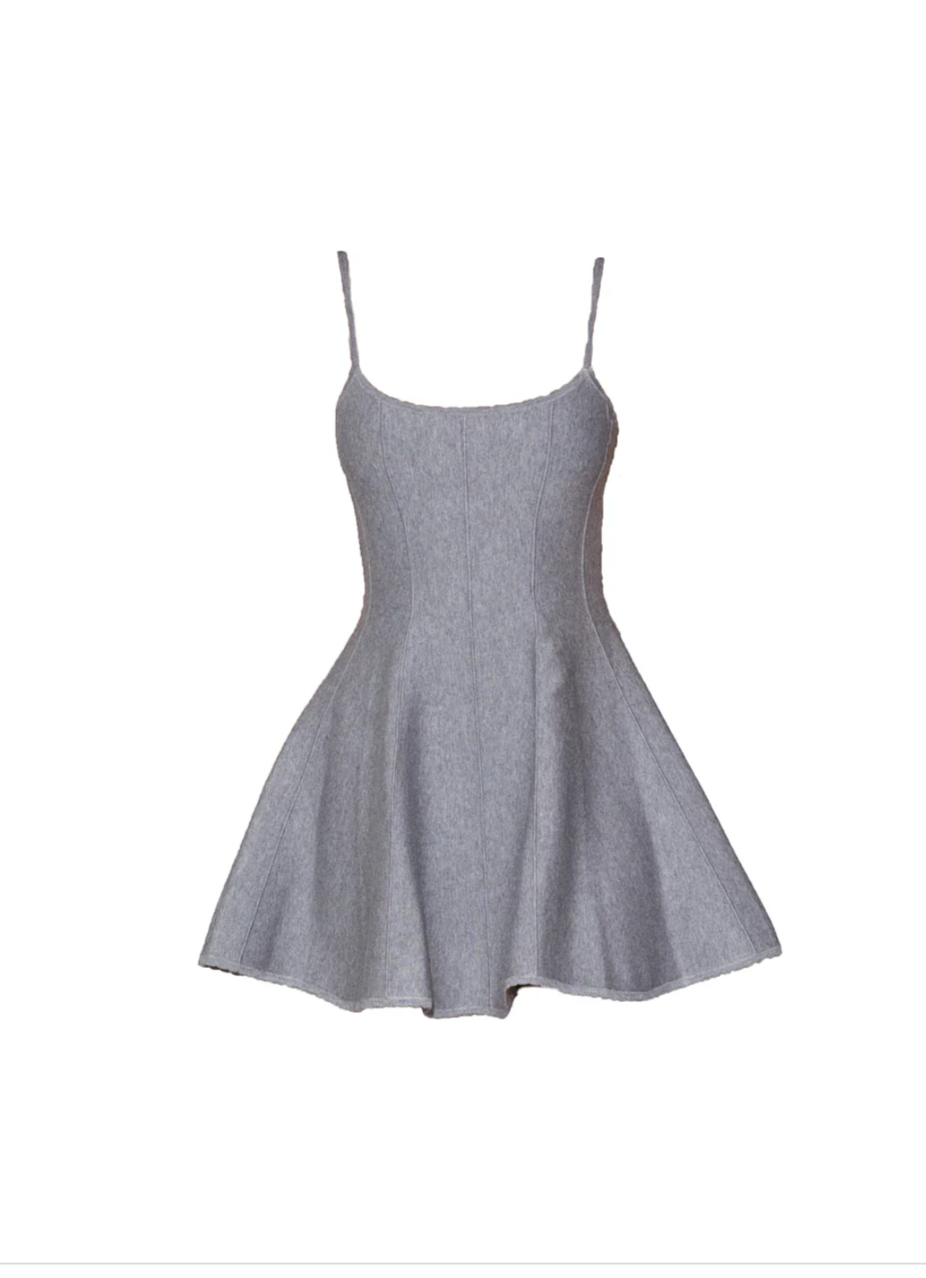 Gray dress on a white background