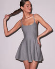 Knit Corset Dress in Heather Grey by Fleur Du Mal