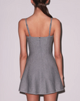 Knit Corset Dress in Heather Grey by Fleur Du Mal