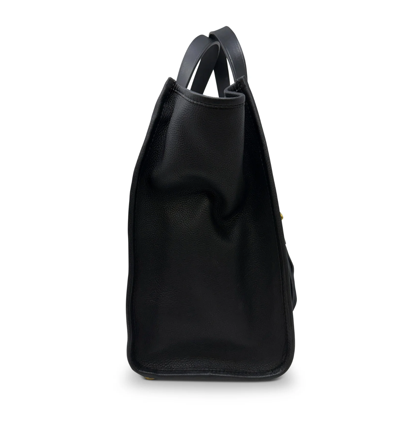 Black backpack on a white background