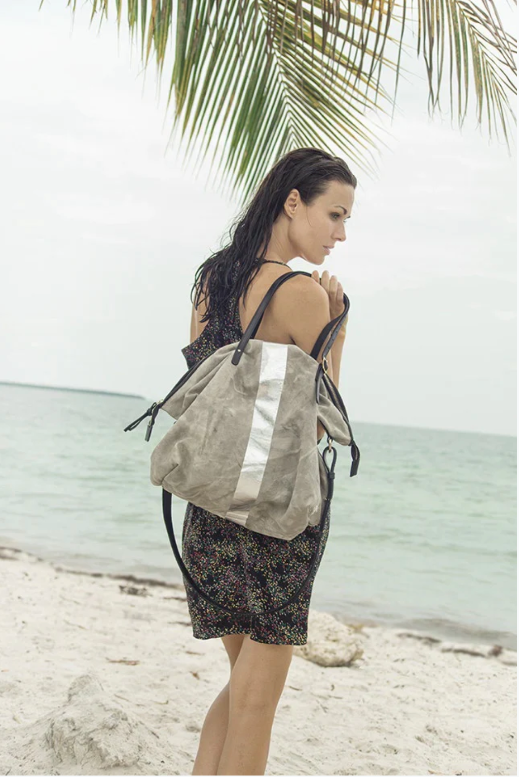 Postal Silver Stripe Crossbody by Kempton & Co. / Haven