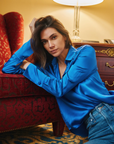 Daria French Blouse in Lapis Blue by Catherine Gee